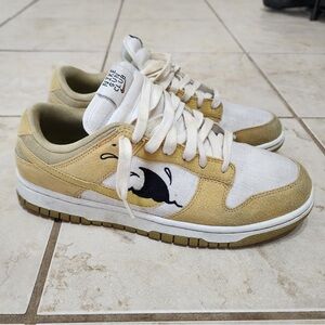 Nike Dunk Low Sun Club Yellow White Canvas Sustainable Sneakers Mens 8.5